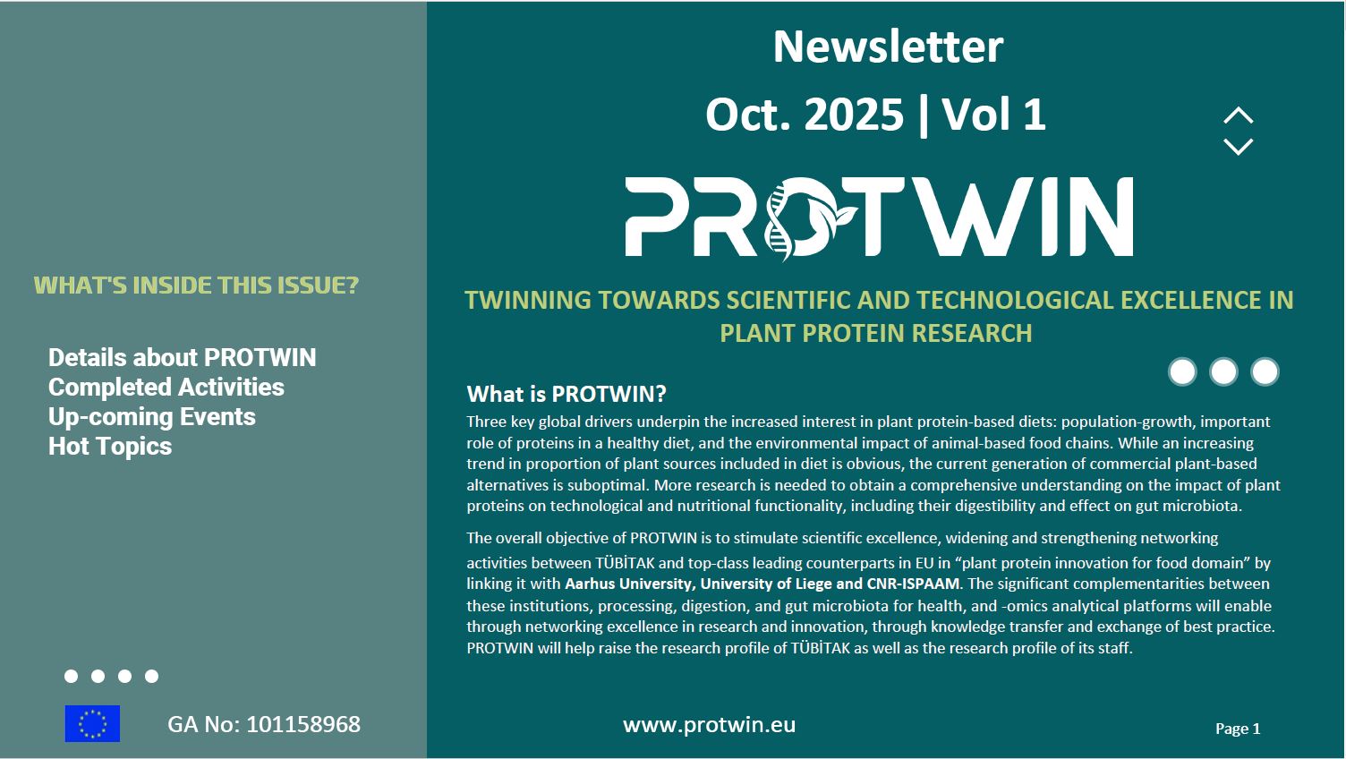 News / Media PROTWIN Newsletter – First Issue Released! PROTWIN Future ...